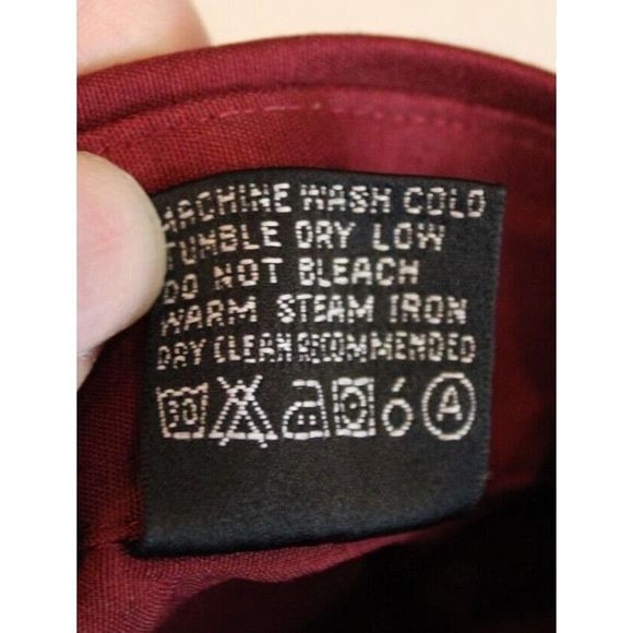 Zoom Focus Collection Mexican Western Embroidered Maroon Shirt Sz Large 16 New - Picture 12 of 14